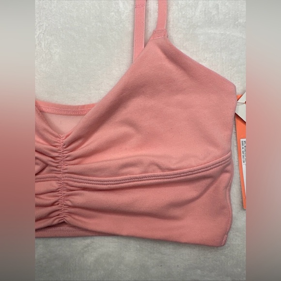 Colsie Womens Medium Pink Ruched Front Long Line Bralette Top Size XS - Picture 4 of 7